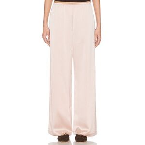 LESET Barb wide leg satin pant in Sakura NWT